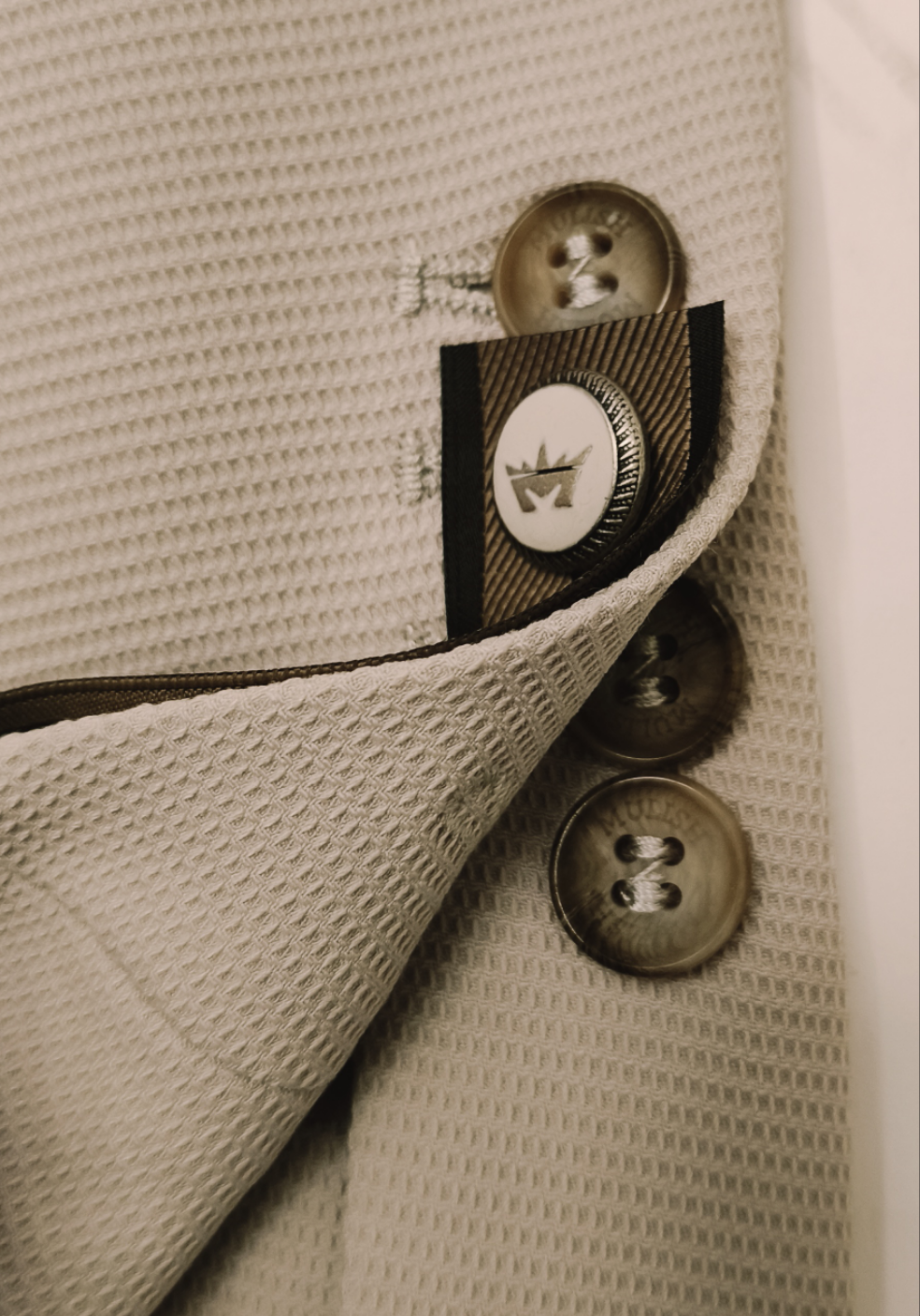 BLAZER Uomo MULISH. Tessuto texture l Stretch. Col. Avorio