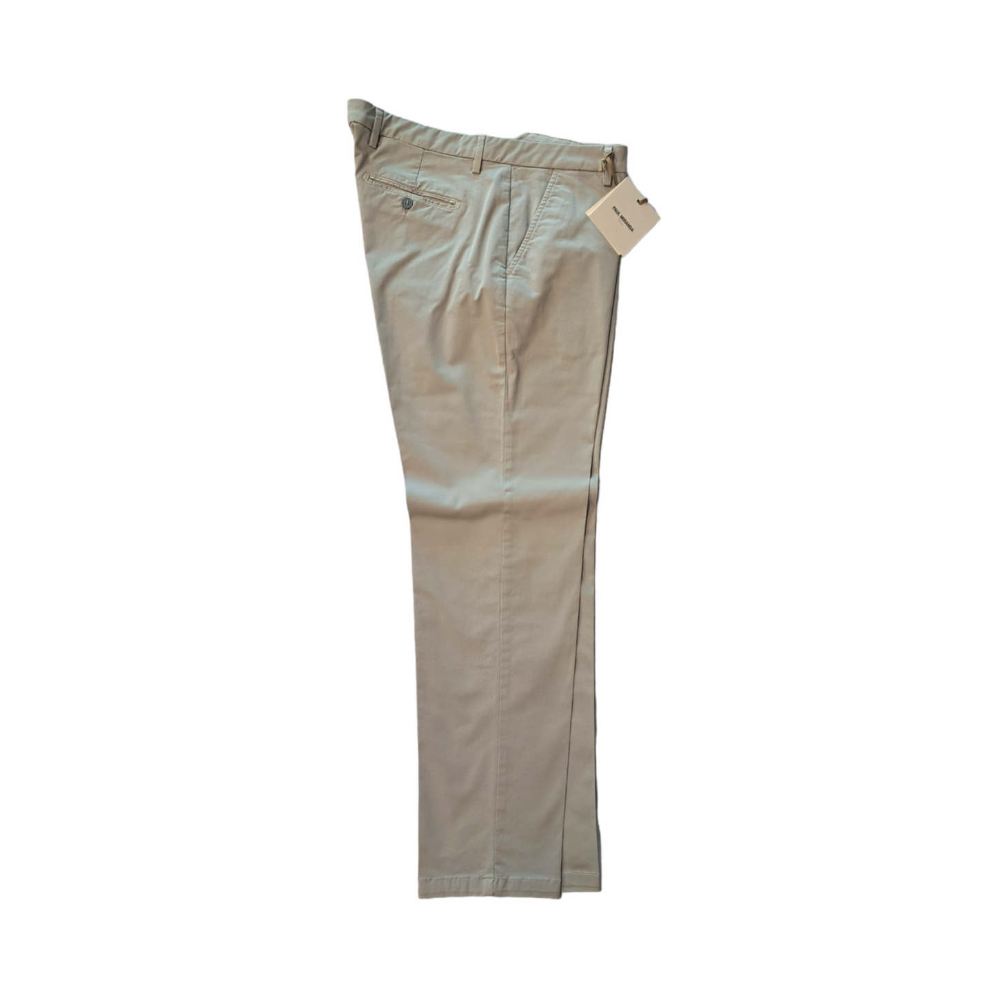 Chino comfort TG54 colore ghiaccio, grigio perla