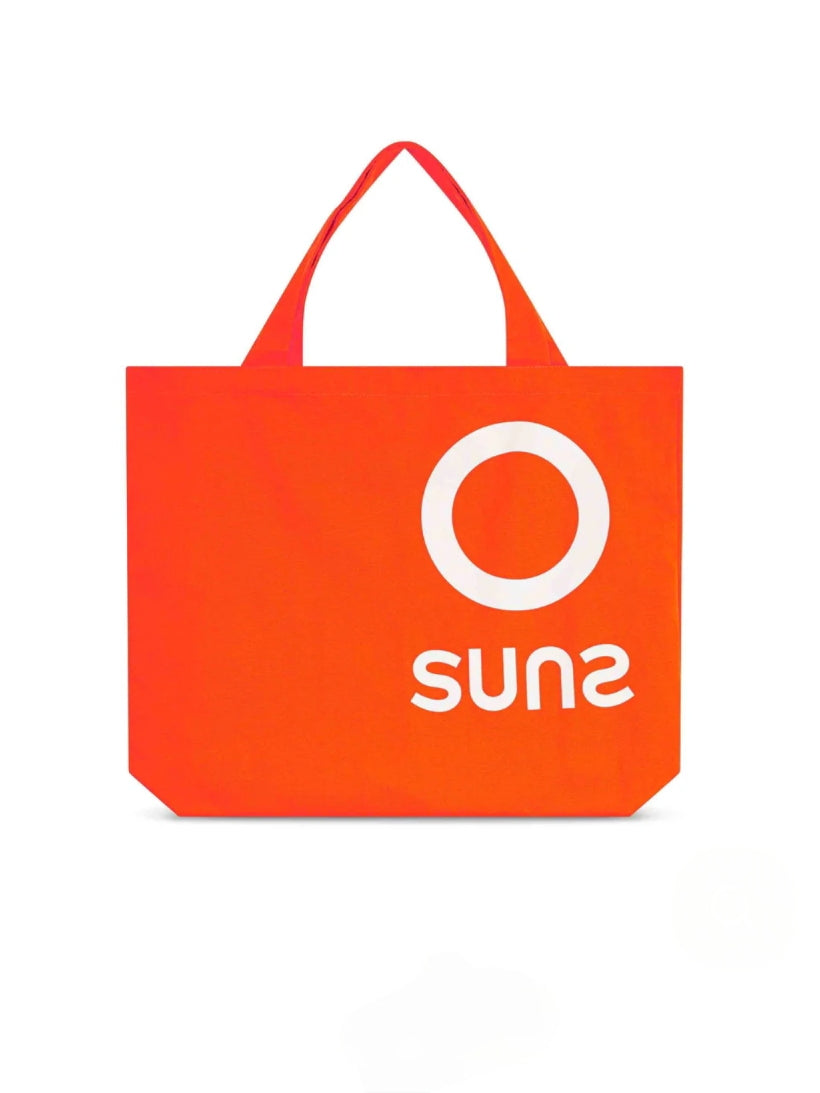 Beach bags. Shopping bag SUNS in tela di Cotone. Col. Arancio fluo