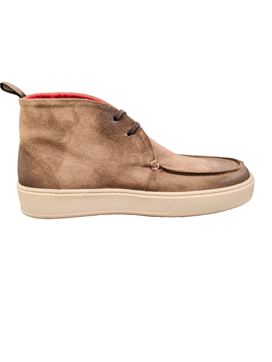 Polacchine artigianali WOW in camoscio Tabacco