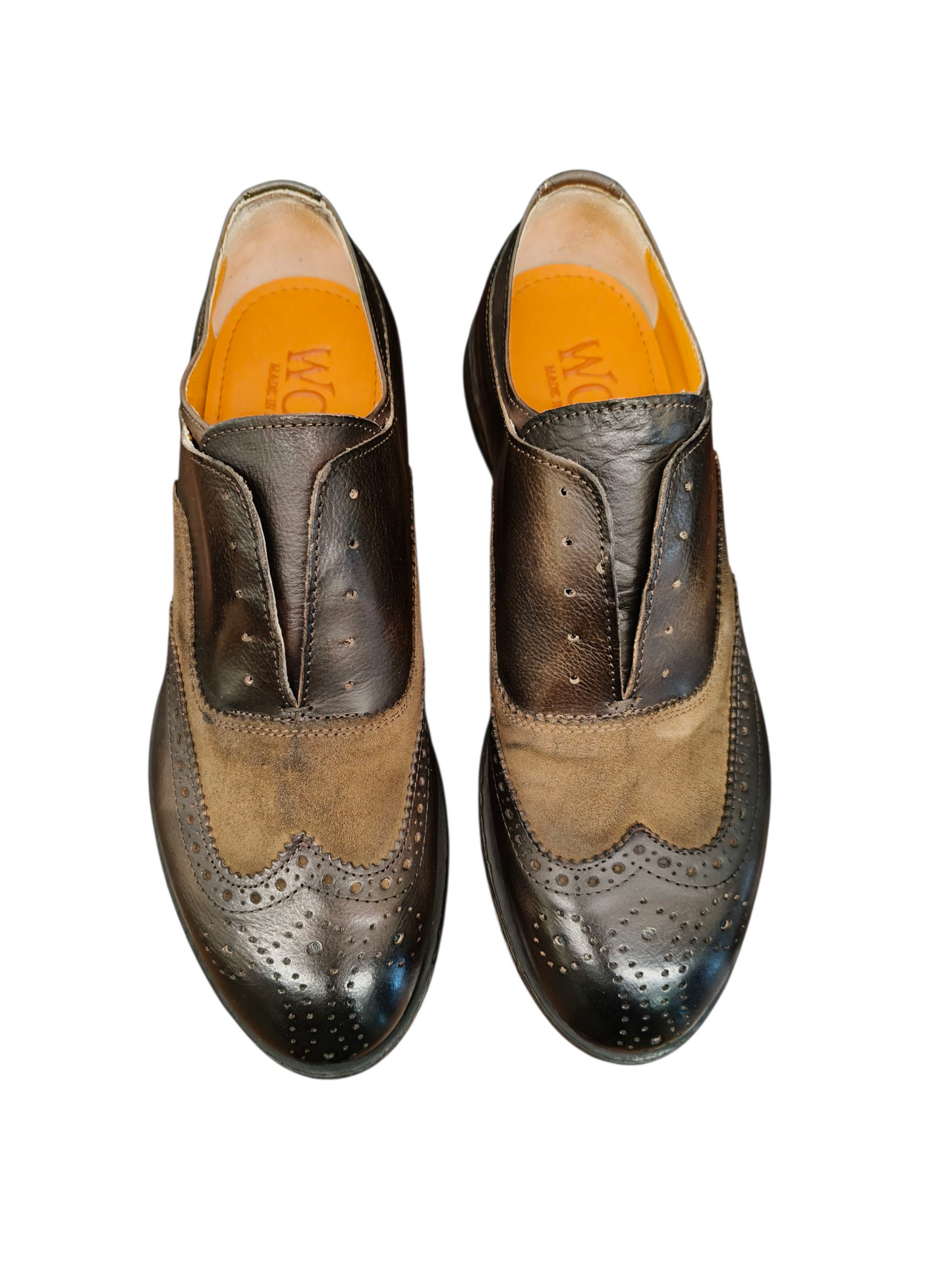 Francesina ARTIGIANALE WOW vera pelle con ELASTICO interno. Cosa di rondine